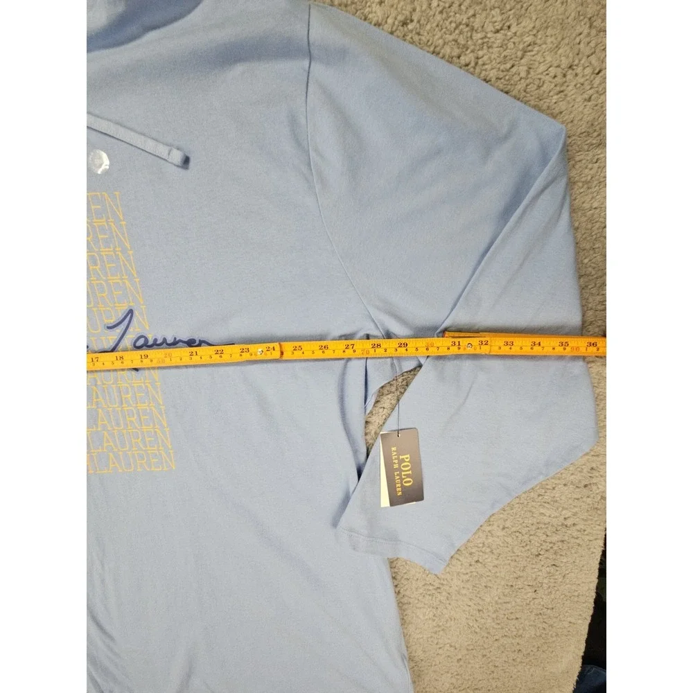 Polo Ralph Lauren Hoodie 3XB Blue Graphic Logo Print Shop Big & Tall NWT